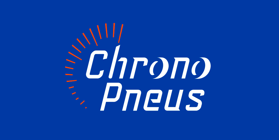 logo Chronopneus fond bleu