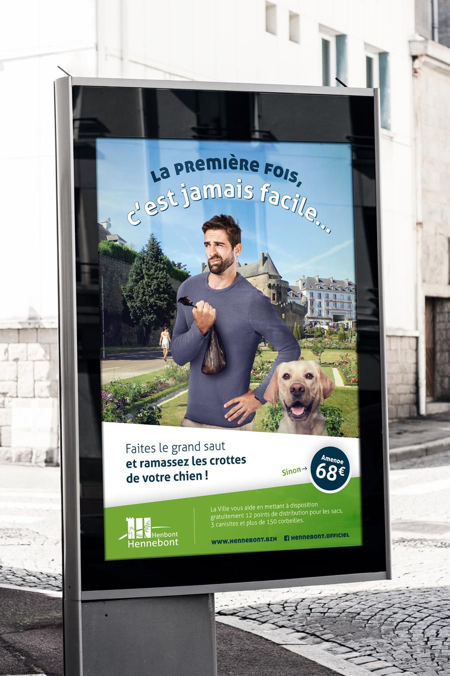L'affiche avec le message sur les déjections canines