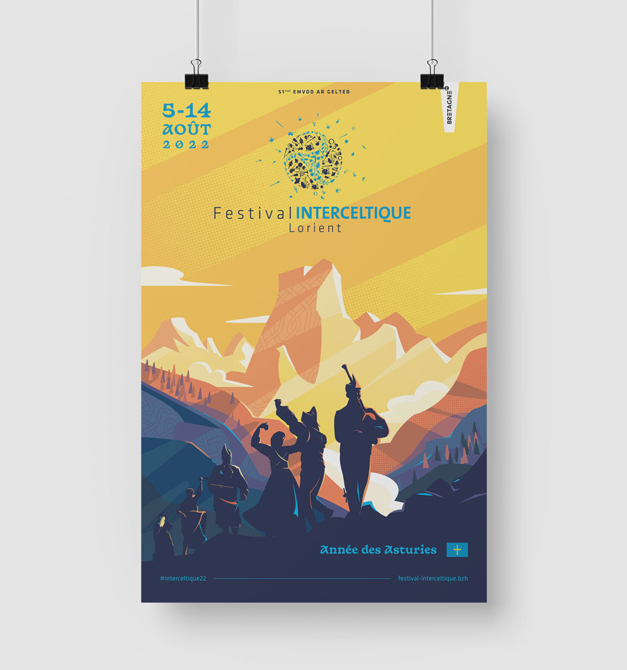 Affiche 40x60 du Festival Interceltique 2022