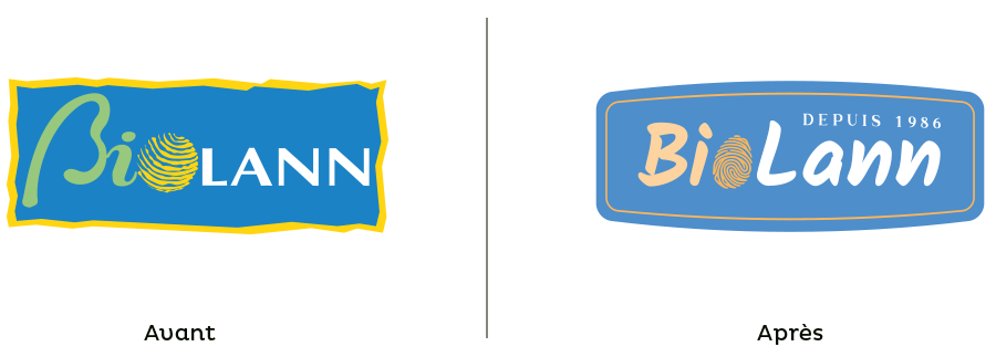comparaison ancien logo et nouveau logo biolann