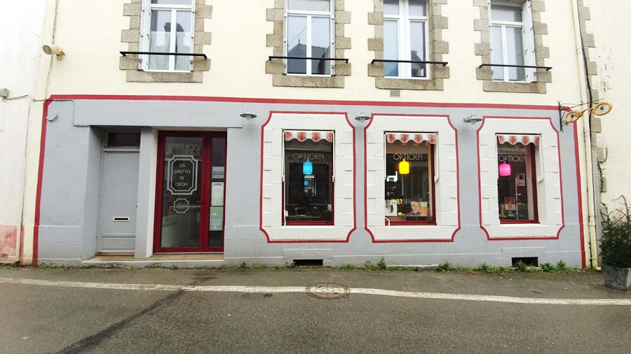 façade devanture lunettes de Groix avant peinture