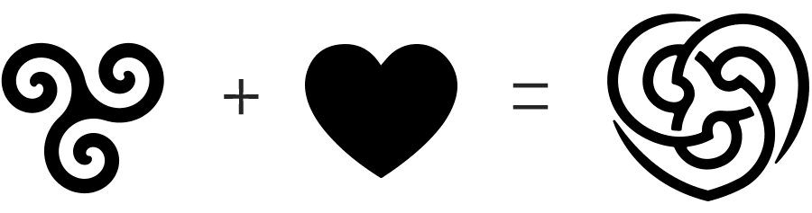 triskel plus coeur égal logo du FIL