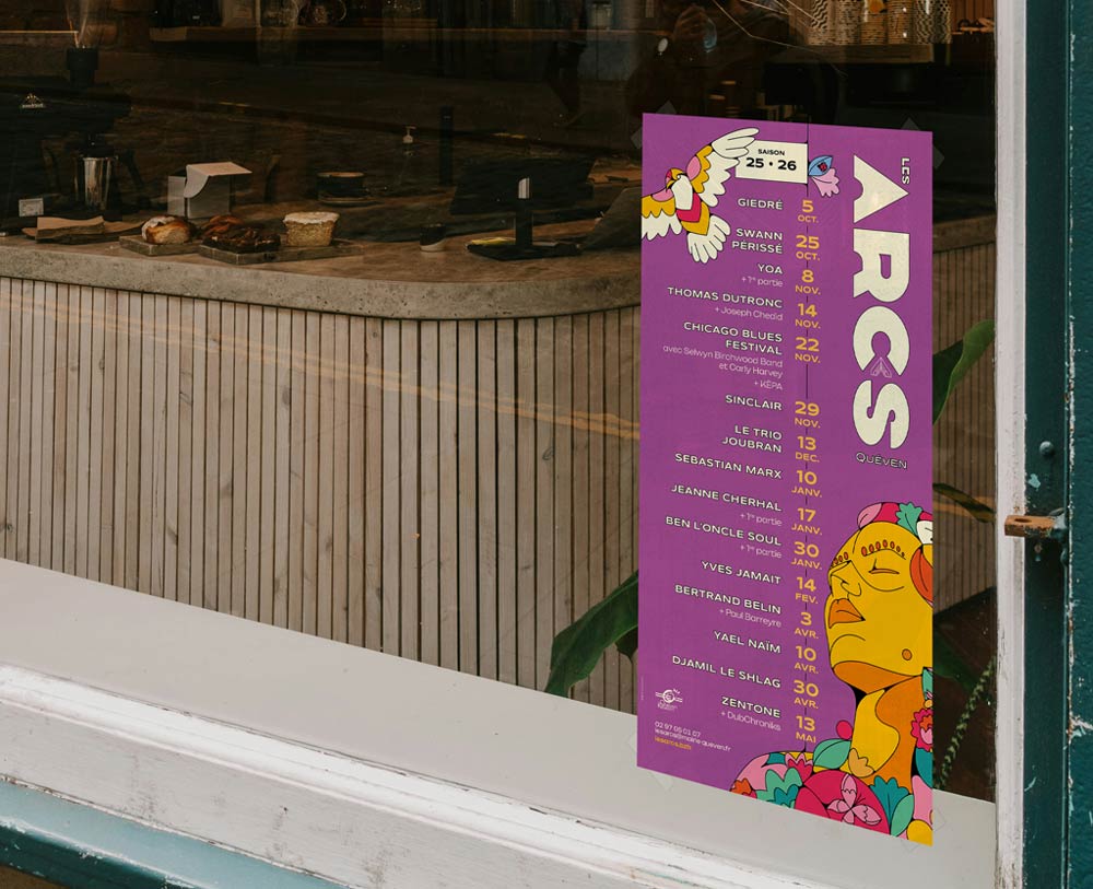 Affiche de la programmation destinée aux commerces