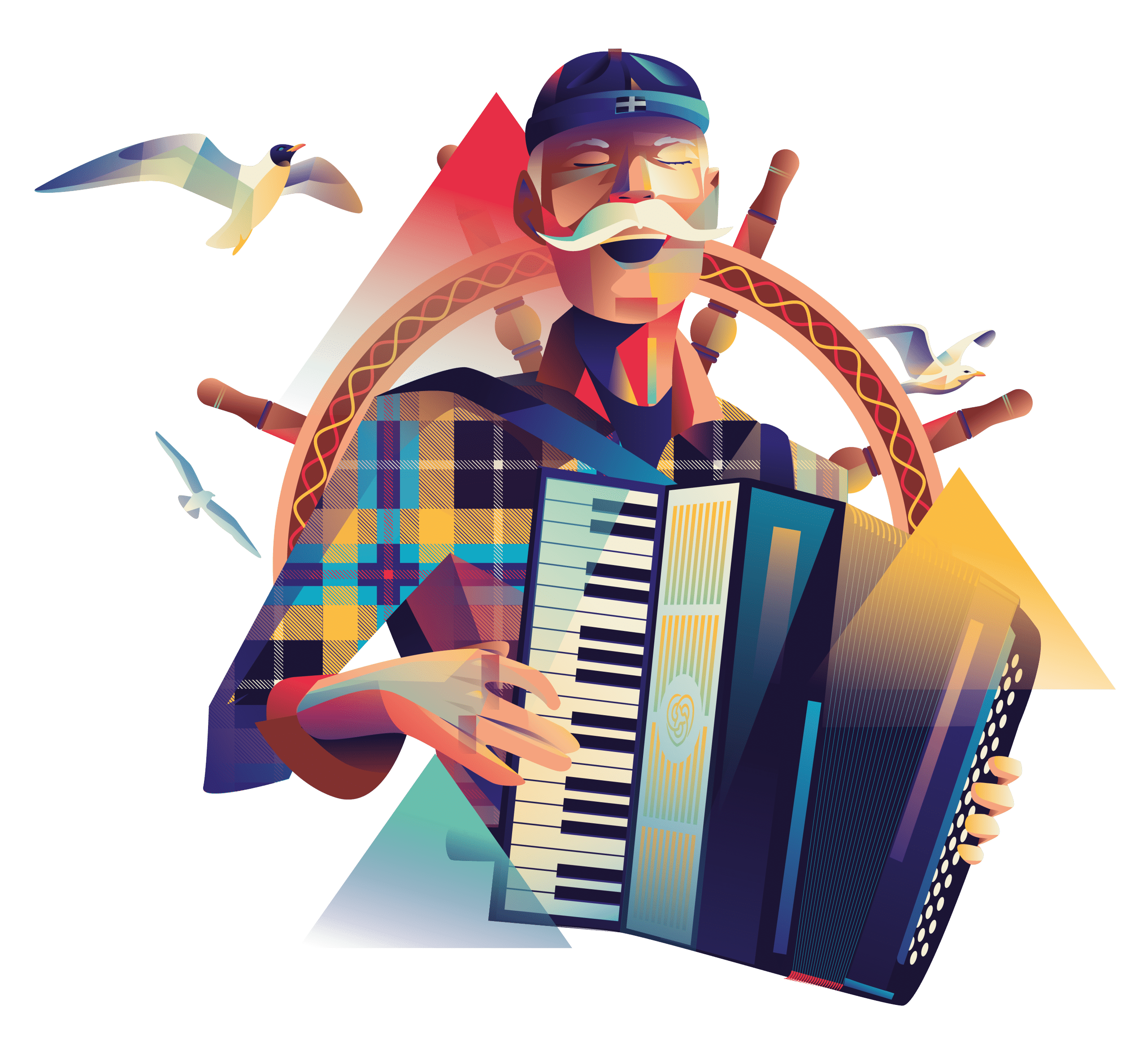 Personnage de l'affiche du Festival Interceltique de Lorient 2026